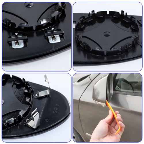Spiegelglas für Opel Corsa D 2006-2014 Corsa E 2014-2019 Außenspiegel Glas Beifahrerseite Beheizbar Ersatzspiegelglas Außenspiegel Asphärisch Auto Spiegelglas Rechts Seitenspiegel Glas Ersatz