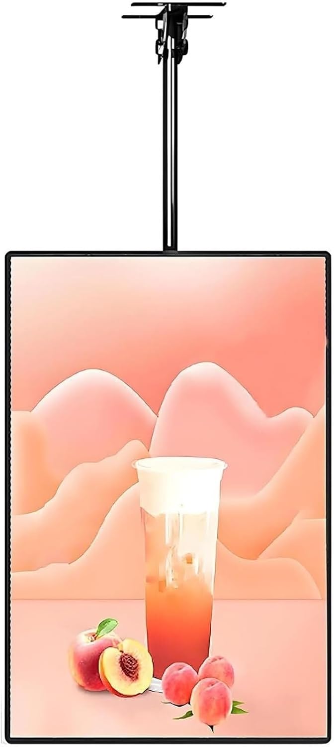 Slim LED Menu Light Box with Quick-Change Snap Frame Wall-Mounted Illuminated Sign for Cafes Restaurants & Food Service | Backlit Display Panel(40x50cm/15.75x19.69in)
