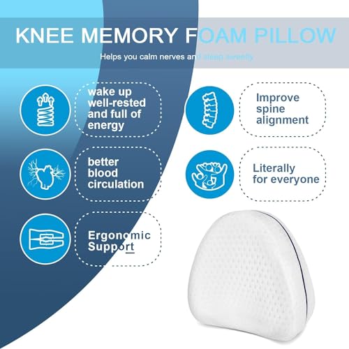 Image of araami-Your Comfort PartnerKnee Pillow, Knock Knee Corrector for Sleeping, Memory Foam Leg Pillow Wedge Cushion for Side Sleeper, Sciatica, Pregnancy, Hip Pain - Washable Cover(10 x 10 x 6)