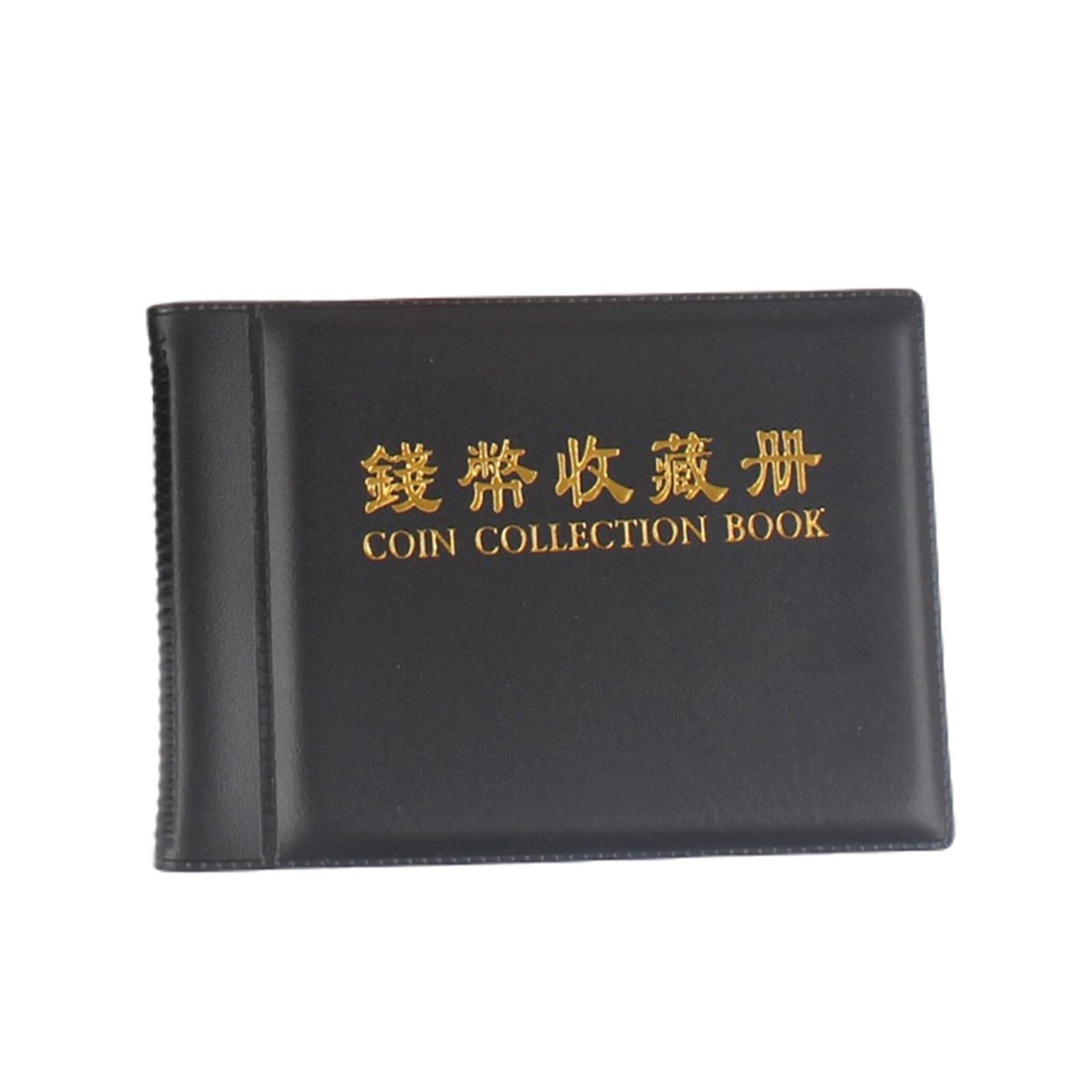 QuxetlRyz Coin Collection Album 60 Pockets Coinnings Collection Album Book Mini Penny Storage Bag Collecting Money Organizer Coinning Holder Albums(Black)