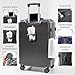 Imagen de WYDEAZ Maleta Cabina 55x38x23 cm Equipaje de Mano Rígido con Portavasos y Soporte para Móvil
