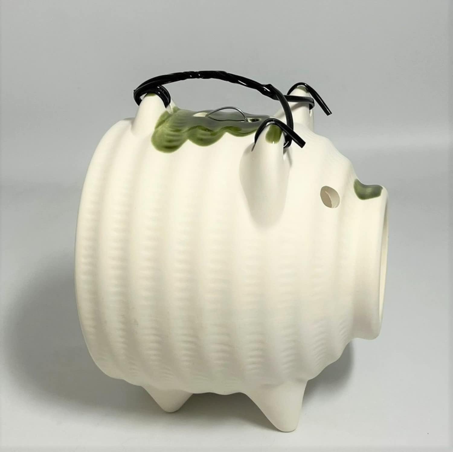 Santo 02938 Banko Ware Mosquito Repellent Incense Pig Mosquito Repeller Holder Stand, White, Height 5.9 inches (15 cm), Made in Japan