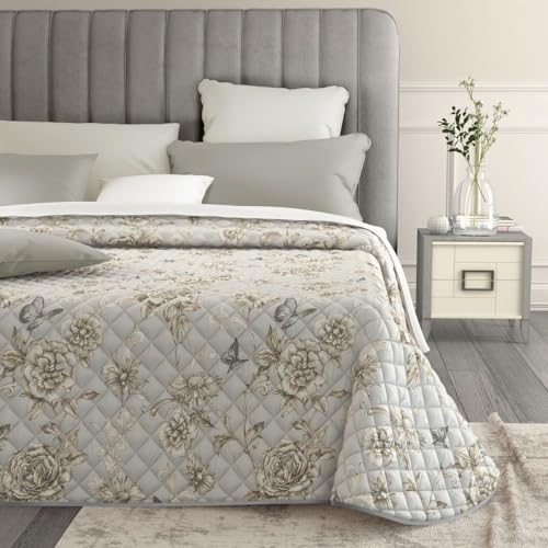 MAXIME MAISON - Copriletto Matrimoniale Estivo, Primaverile (100 gr/mq) Trapuntino