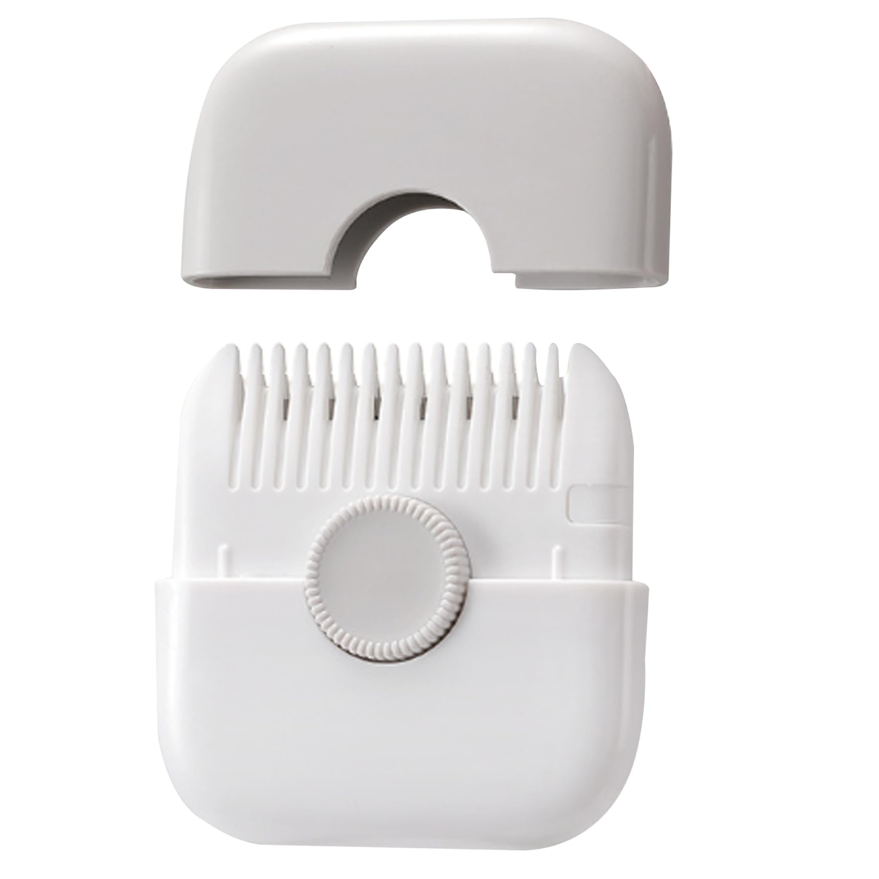 Split Ends Hair Trimmer for Women 2 in 1 Mini Portable Cute Hair Brush Detachable Dustproof Knob Adjustable Stainless Steel Slicer Hair Clipper, Grey, Hair Brush, Hair Clipper