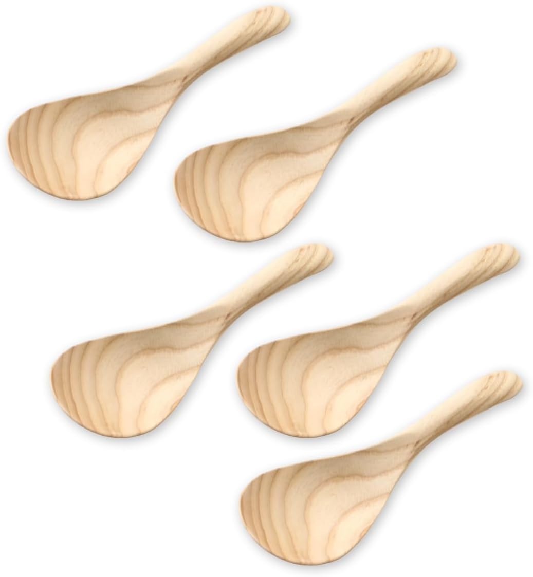 J-kitchens Wooden Chestnut Serving Astragalus, Set of 5, 6.7 x 2.2 inches (17 x 5.5 cm)