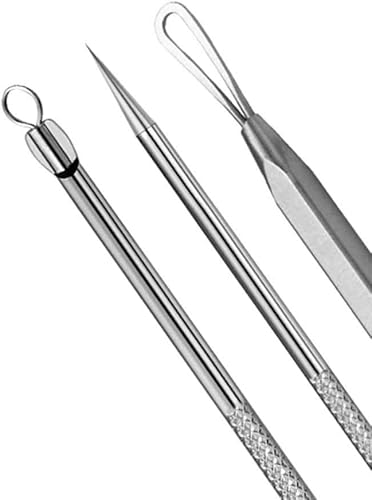 Miniatura 5 de SEASD - Juego de 1 extractor de espinillas para acné, sin riesgos, pasador de espinillas, acero inoxidable, removedor de espinillas, herramientas de