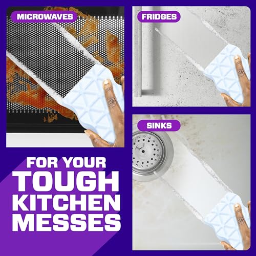 Image of Mr. Clean Magic Eraser Sponge, All Purpose Cleaner, Cleaning Scrubber, Wall, Kitchen, Bathroom, Shower Cleaner, Melamine Sponge, Cleaning Pads, Variety Pack, 5 Extra Durable, & 3 Grease Magic Erasers