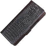 NJCORE Genuine Leather Flip Phone Cover, for Sony Xperia Pro-I (2021) 6.5 Inch Stent Function Crocod