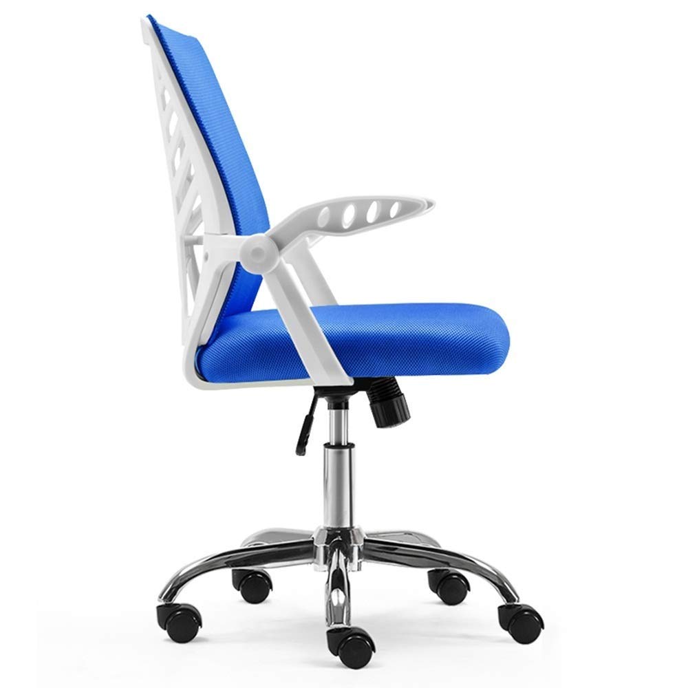 Mesh Chair Modern Simplicity Home Study Chair Comfortable Backrest Breathable Mesh Rotating Handrail (color : Green),Colour:Blue (Color : Blue)