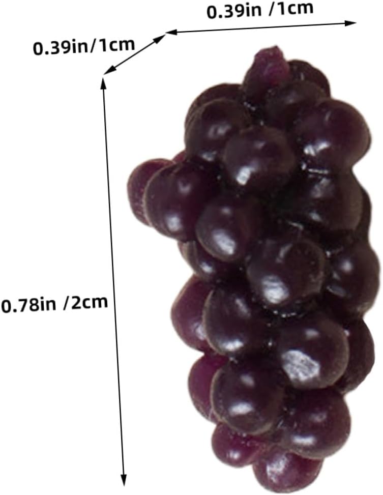 25pcs Miniature Artificial Grape Models Realistic Slow Rebound Dollhouse Fruit Props for Photography Early Childhood Teaching Desktop Decoration and Food Trade Display