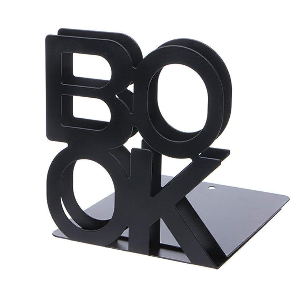 Serre-livres en métal noir JFDBGU extensible et robuste pour bureau