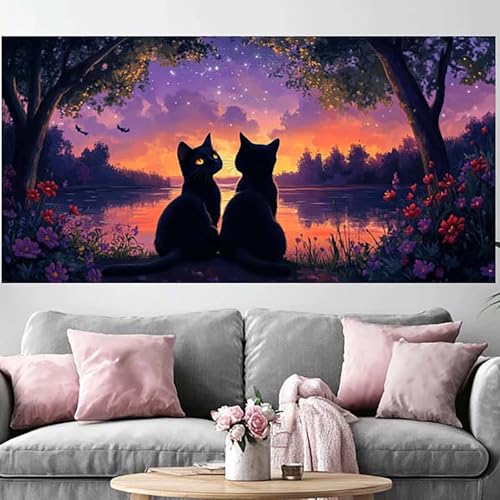 Diamond Painting Grand Format 60x120cm Broderie Diamant Chat 5D