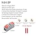 Wire Connector Cable Led Connectors Compact Quick Wiring Push-in Terminal Blocks Tools for 4mm² 6mm²(N4H-2P)