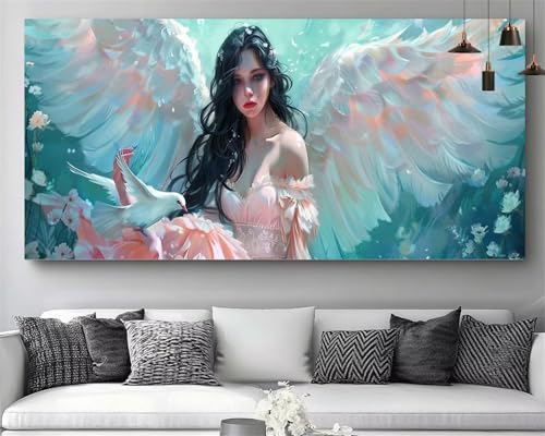Kit Broderie Diamant Pigeon 50x150cm avec Canevas 5D et Strass Cristal M893