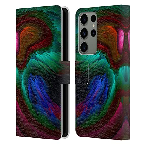 Étui cuir Samsung S23 Ultra Haroulita Papillon antichoc avec support vidéo et fentes pour cartes