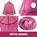 OrangeA Hanging Tree Tent Pink Hanging Tree Tent for Kids 46 H x 43.4 Diam Hanging Tree House Tent Waterproof Portable Indoor or Outdoor Use with Led Decoration Lights