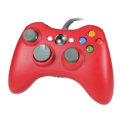 Trådbunden PC-kontroll, Wetoph GD03 USB-spelplatta med headsetplats för Xbox 360 och PC (Windows XP/7/8/10) (röd)