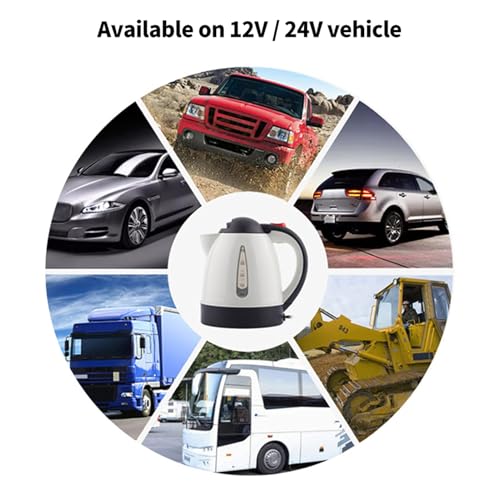 Hervidor eléctrico portátil para auto 24V 1000mL miniatura 4