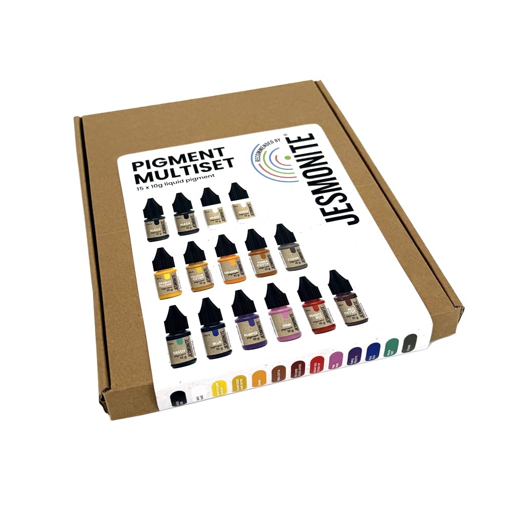 Jesmonite Pigment Multi Set – 15 x 10 g, pigmentos líquidos vibrantes para creaciones artísticas