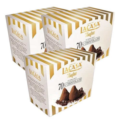 Lacasa Lote de 3 Caja de Trufas 70% Chocolate 150G