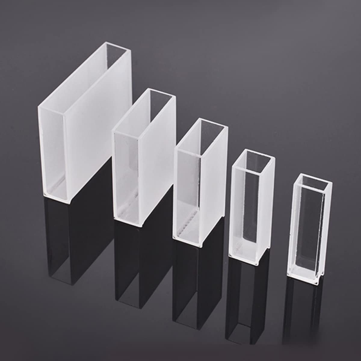 RANRAO Cuvette in vetro 10PCS adatto per spettrofotometro 751/722, percorso ottico 10mm-50mm, 5mm