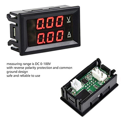 Image of Digital Voltmeter Ammeter 3 Digit DC 0-100V 50A /100A Voltmeter Ammeter Gauge LED Panel Red Blue(1)