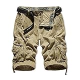 XIONG TAI Cargo Shorts for Men Relaxed Fit with Multi-Pockets Camo Pink Casual Work Shorts...