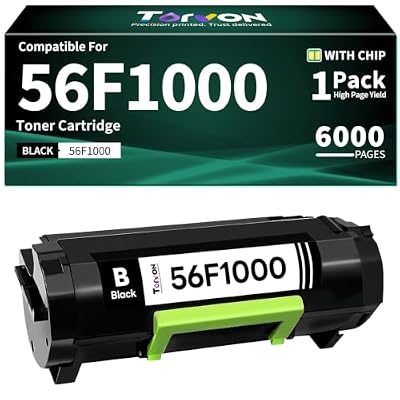 Torvon 56F1000 Toner Cartridge Black Replacement for Lexmark 56F1000 Compatible with MS321 MX321 MS421 MX421 MS521 MX521 MS622 MX622 MX522 MS621 Printers(6000 Pages)