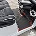 Xtreme Mats Club Car Compatible Golf Cart Mat, Full Coverage Rubber Floor Liner - Fits Club Car Models Precedent (2004-2025)/Onward & Tempo (2017-2025)/Villager & V4L (2019-2024) - Red Trim
