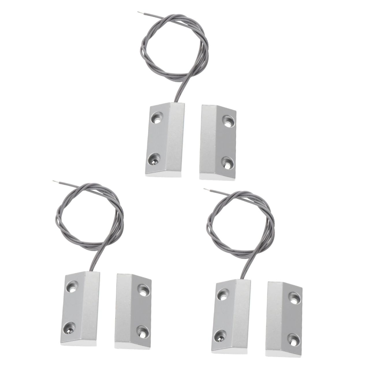 NUOBESTY 3 Ensembles capteur télécommande pêne Dormant Voiture Carillon Changer Trousse Filet loquet Cloches Alarm Door Sensor équipement de Dispositif de détection Alliage de Zinc Silver