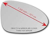 Vista 3 de Nuevo espejo de repuesto con adhesivo de tamaño completo para Porsche Macan 2015-2022 Vista lateral derecha derecha derecha