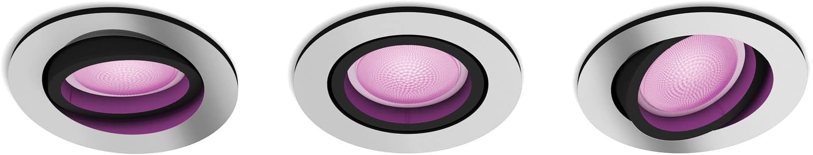 Philips Hue Centura White And Colour Ambiance Smart Ceiling Light 3 Pack [Round - White] With Bluetooth, Works With Alexa, Google Assistant And Apple Homekit, 929003045301