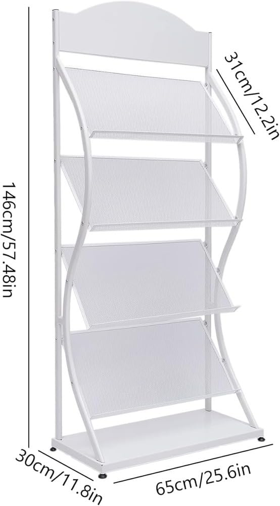 Présentoir de Sol Efficace pour Magazines, supportant 16 Magazines