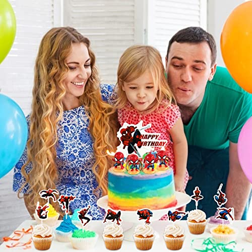 19 Pezzi Spider-Man Decorazioni per torta di