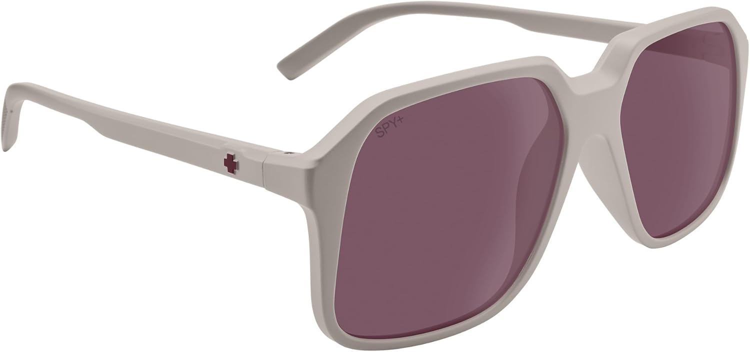 SPY Optic Hot Spot, Rectangular Aviator Sunglasses, Color and Contrast Enhancing Lenses