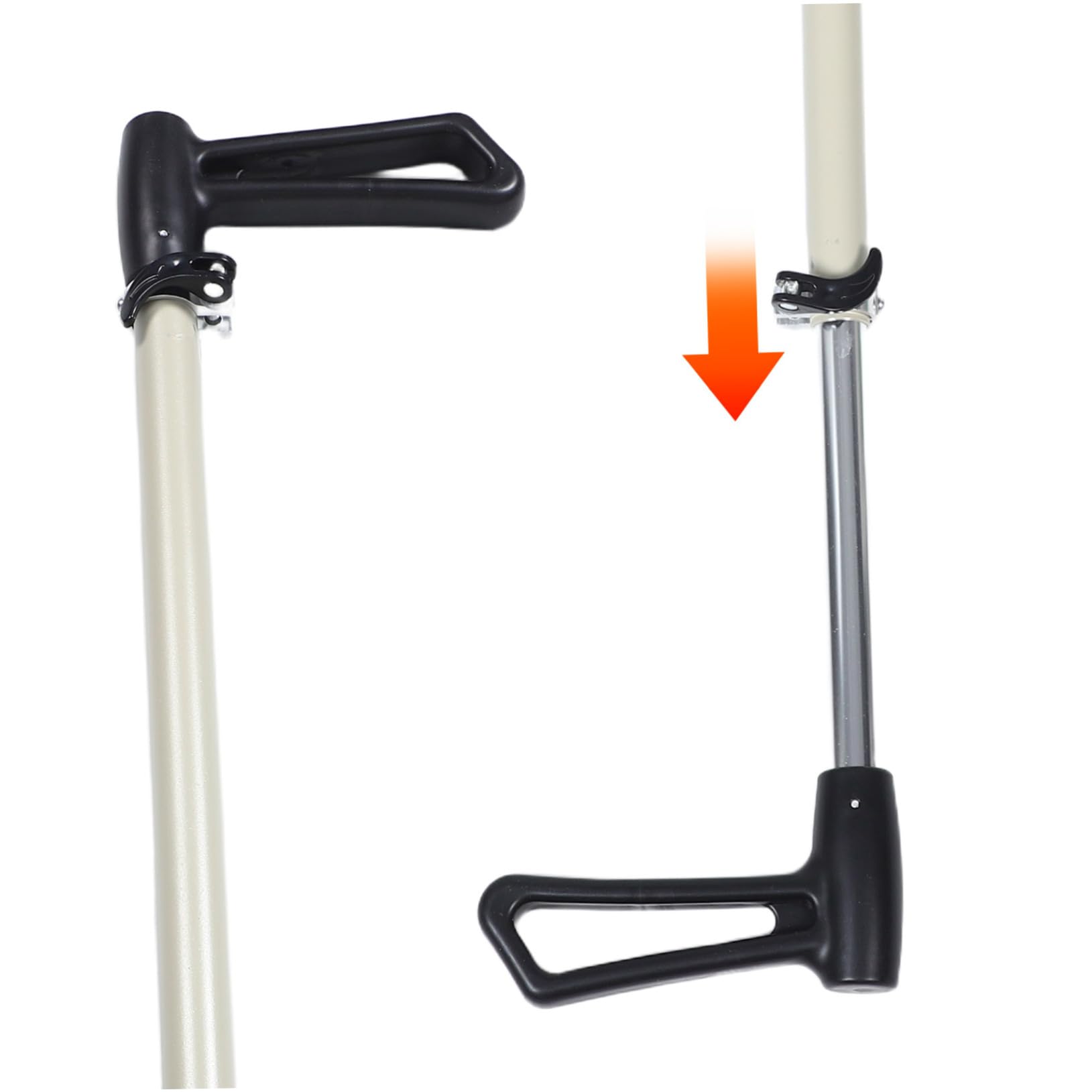 GALPADA Maniglia di Spinta per Passeggino Ricambio in Metallo Leggero Adattabile Scooter per Ragazza Installazione senza Attrezzi Supporto Stabile e Facile da Usare
