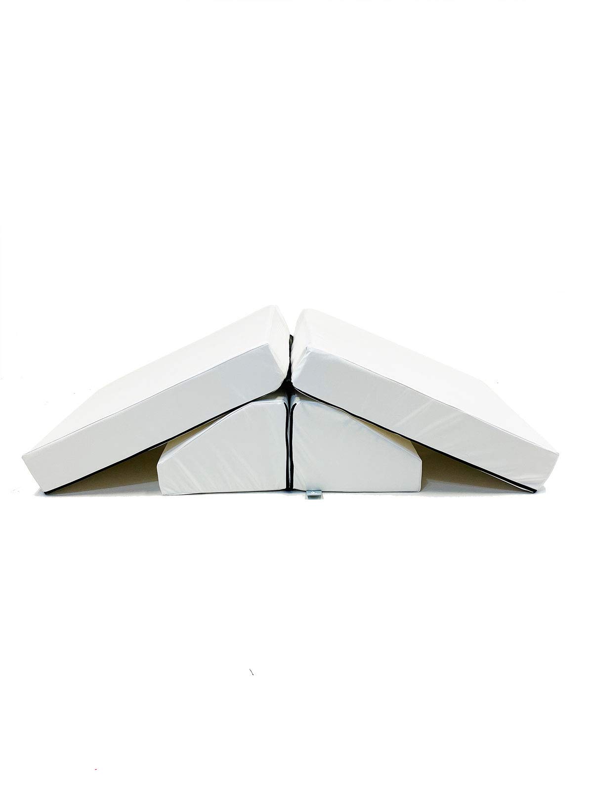 Foamnasium Blocksy Mini, Indoor Foam Playset 3 Piece Soft Toddler and Kids Active Play Couch for Crawling, Climbing, Fort Building and Jumping, Made in The US, White