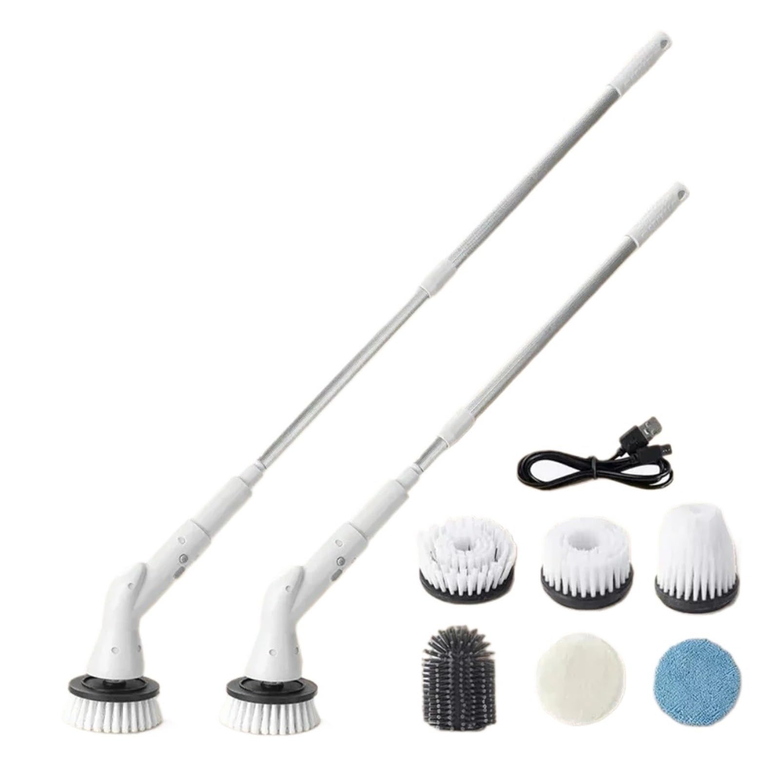 2000 MA 6-in-1 Electric Cleaning Brush Cordless Electric Compatible With Rotary Cleaning Brush Shower Cleaning Brush Kitchen Bathroom