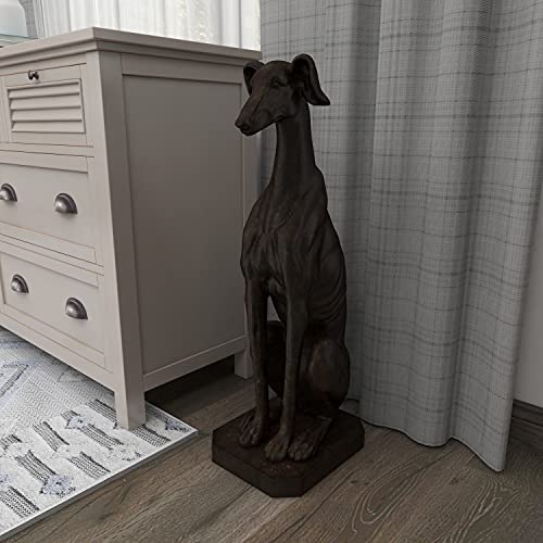 Estatua decorativa perro polystone 12 in x 10 in x 31 in miniatura 2
