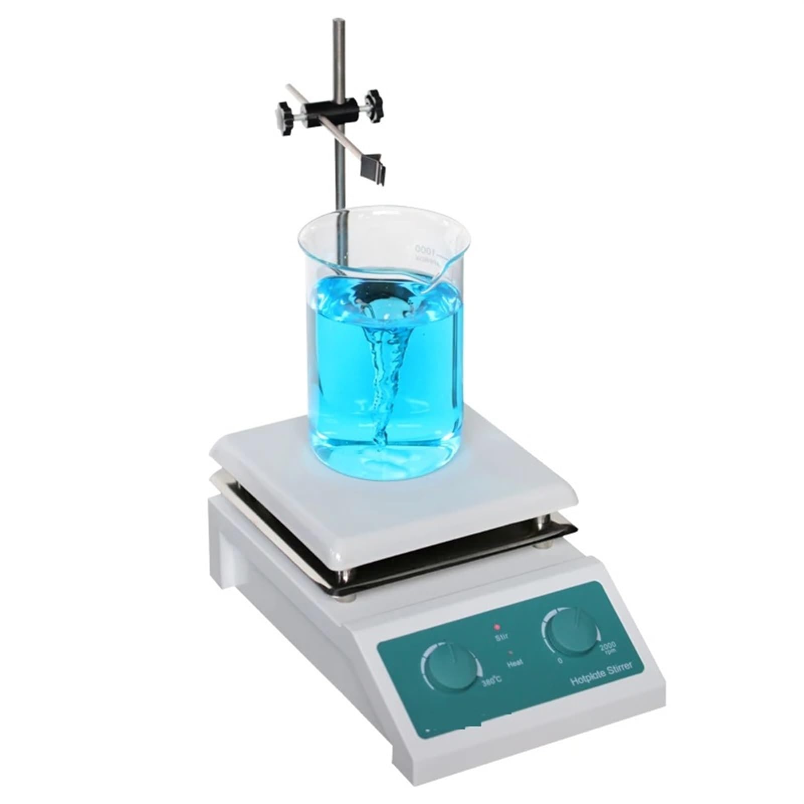 Agitador magnético, Agitador magnético cerámico con placa calefactora y equipo de calentamiento laboratorio a 350 °C