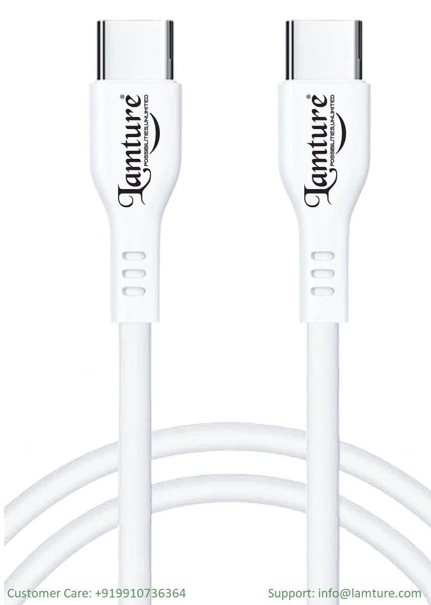 LAMTURE USB C to USB C Fast Charging Cable 60W/3A Type C Cable Compatible with all Type-C connector & USB enabled devices