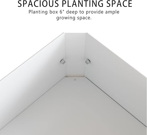 Miniatura 9 de Cama de jardín elevada con patas desmontables, maceta de metal elevada para cultivar hierbas frescas, verduras, flores, suculentas y otras plantas