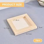 12 Pack Blank wood canvas 5 x 5 inch Unfinished Wooden Canvas Board Wooden Painting Panels Wooden Canvas Board for Painting Painting Pouring Burning and DIY Craft Projects