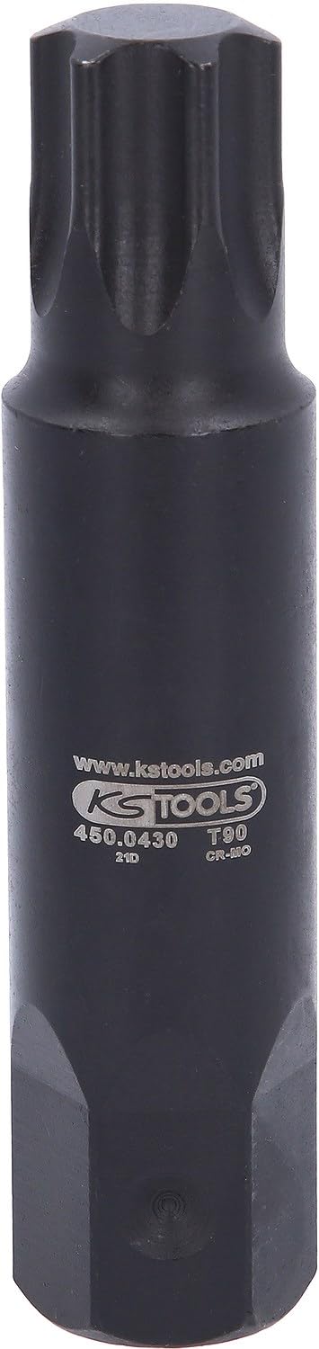 KS Tools 450.0430 Inserto de puntas de impacto para tornillos Torx L=107 mm, T90
