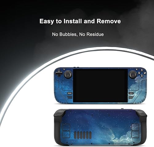Miniatura 4 de Skin Wrap Decal Cover for Steam Deck Protective Sticker with One Piece HD Glass Screen Protector for Handheld Gaming PC (Blue)