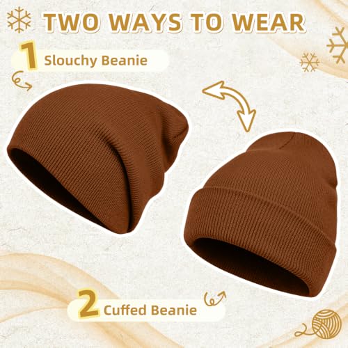 Image of ZOORON Beanie for Men Women Slouchy Winter Beanie Hats Cuffed Skull Caps