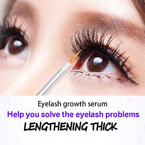 Eyelash Growth Serum, Natural Eyebrow Enhancer Rapid Lash Boost Serum for Longer, Fuller Thicker Lashes & Brows 0 Hormone Without Irritation (5ML)
