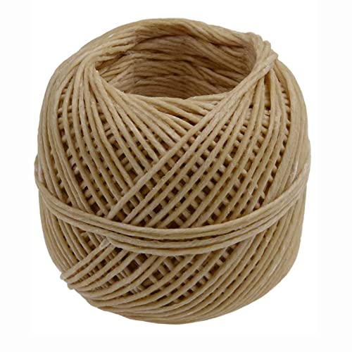 Mnixy Mèche de Chanvre Bio en Cire d'abeille Mèche de Chanvre 61 m pour Salon, Chambre, Salle à Manger, église