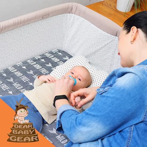 Image of Dear Baby Gear - Premium Car Seat Infant Blanket - Soft Swaddle Blanket for Baby Girls and Boys, Plush Blankets - Adorable Designs, Comfortable Fabric - Gray and White, Moose(40 x 30 inches)