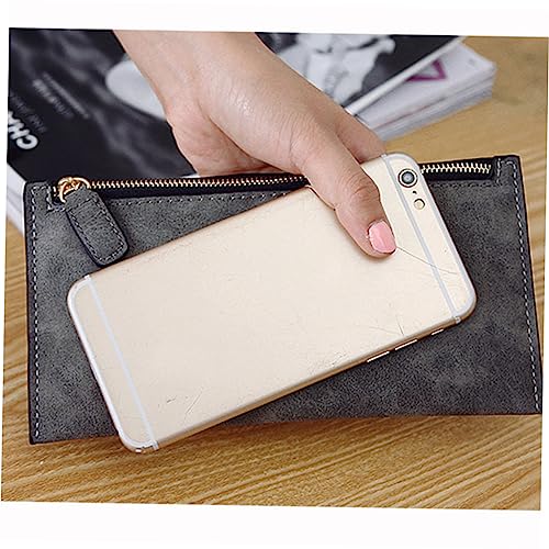 Matte Wallet for Women Zipper Pu Leather Purse Light Gray Stylish and Functional Design for Everyday Use for Friends and Loved2